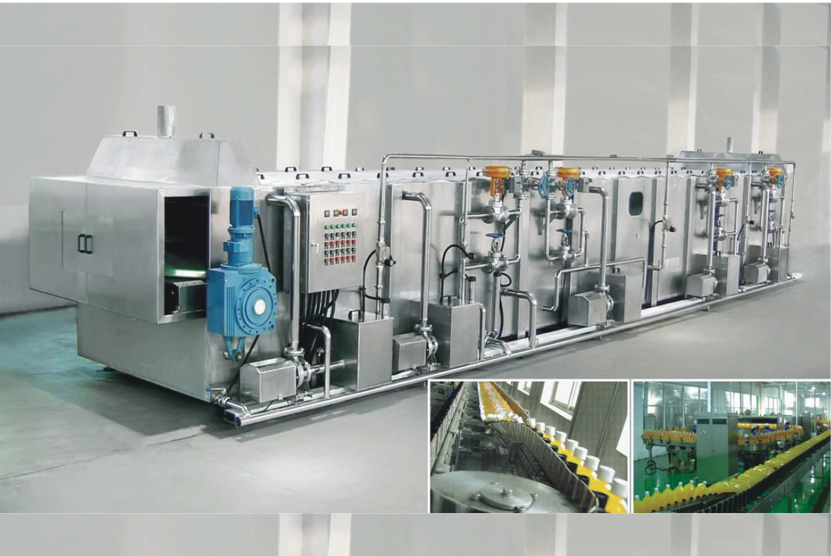 Continuous Spraying Type Pasteurization and Cooling Tunnel